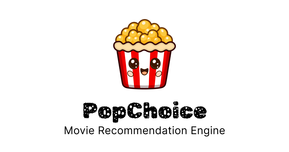 PopChoice movie recommendation app showing quiz results and film poster picks.